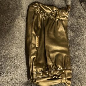 White House Black Market Black Clutch with Red lining